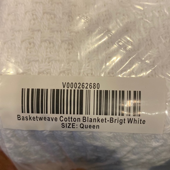 Basketweave cotton blanket - Picture 4 of 4